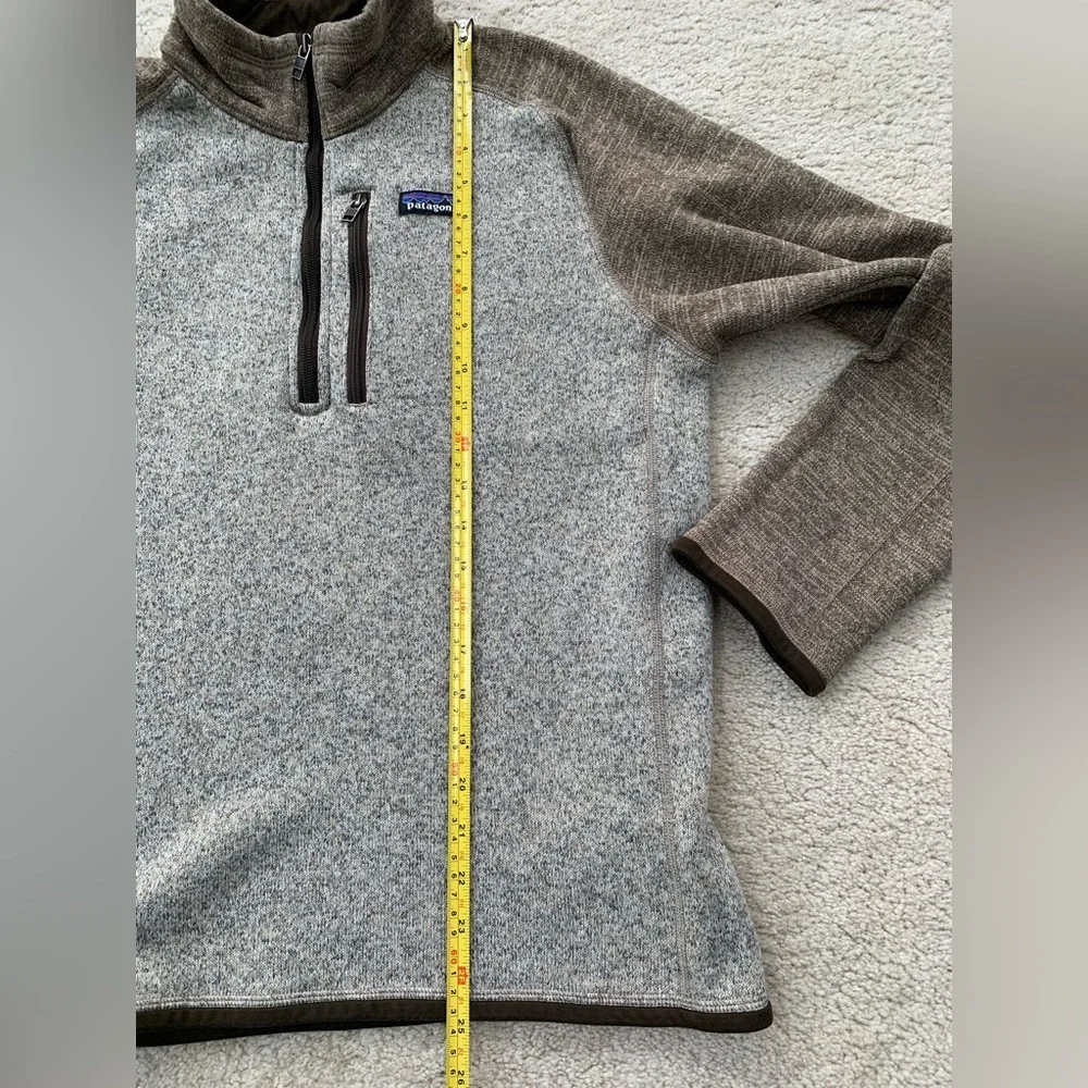 Patagonia Men's Size Medium Brown Tan Better Sweater® Quarter 1/4-Zip Pullover